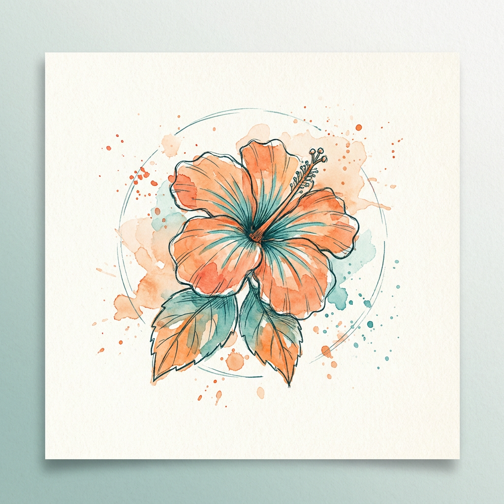 Bloom Skincare — watercolor portrait