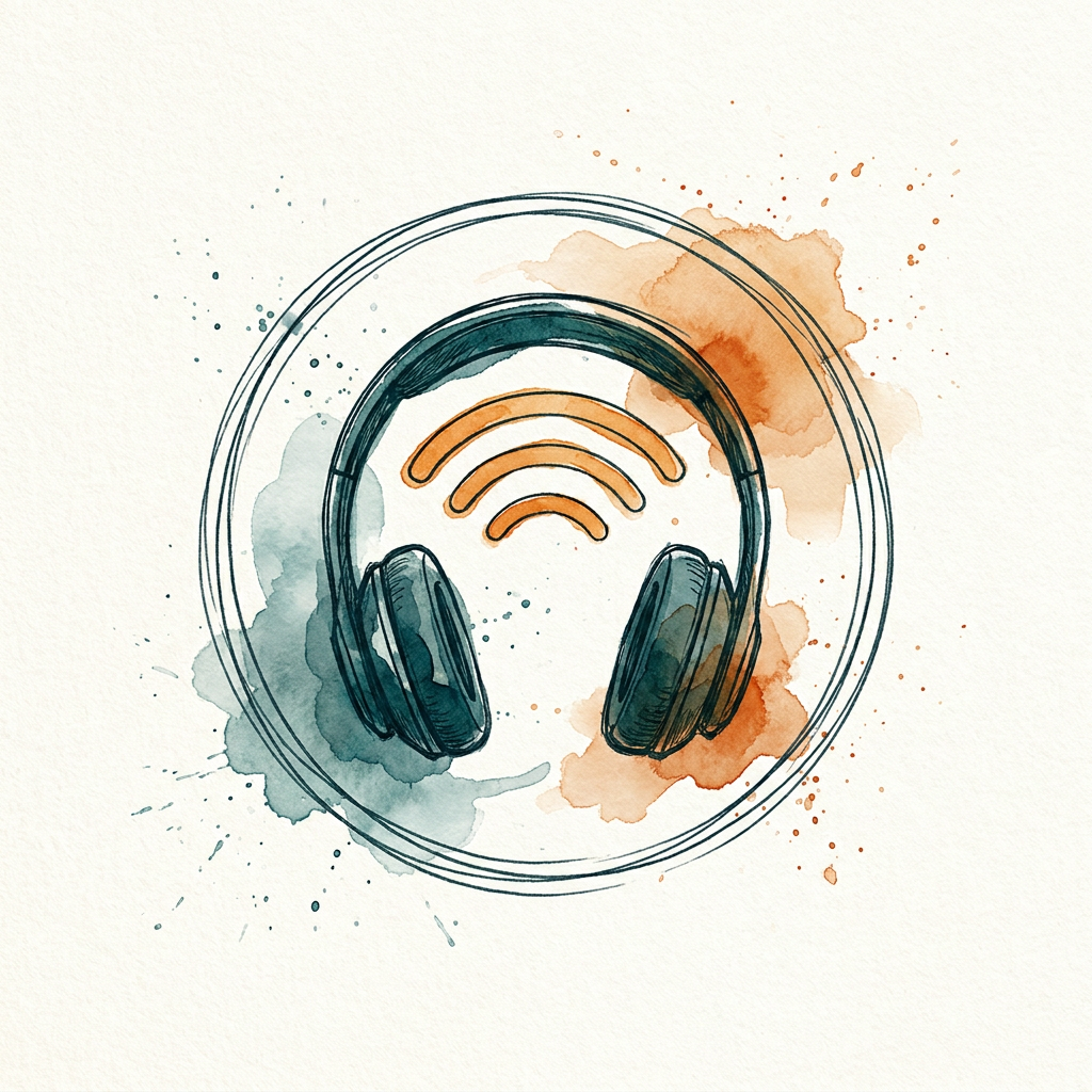 Nova Audio — watercolor portrait
