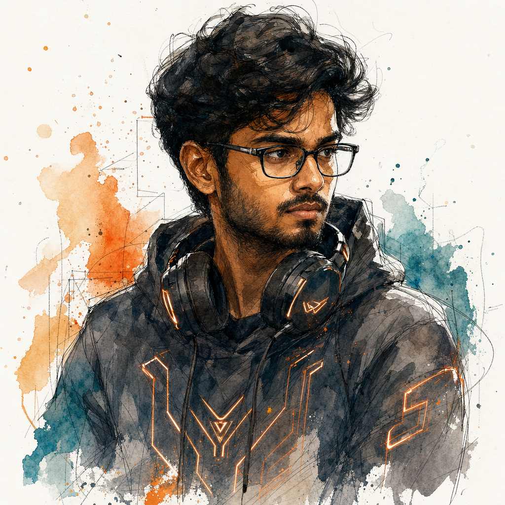 Dev Malhotra — watercolor portrait