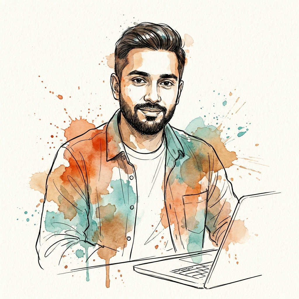 Sameer Rana — watercolor portrait