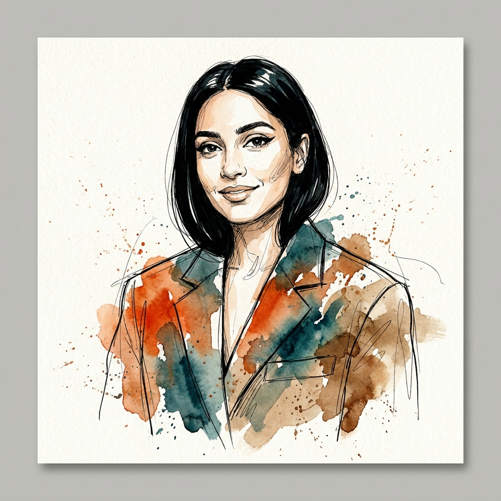 Sara Khan — watercolor portrait